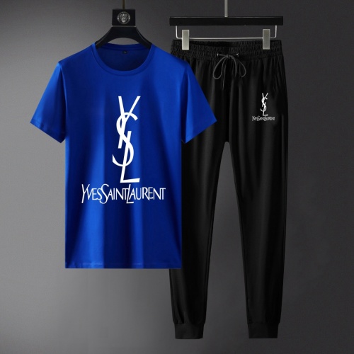 Yves Saint Laurent YSL Tracksuits Short Sleeved For Men #871108 $68.00 USD, Wholesale Replica Yves Saint Laurent YSL Tracksuits