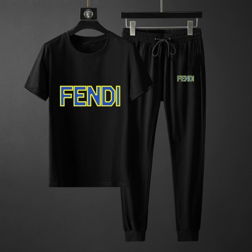 Fendi Tracksuits Short Sleeved For Men #871113 $68.00 USD, Wholesale Replica Fendi Tracksuits