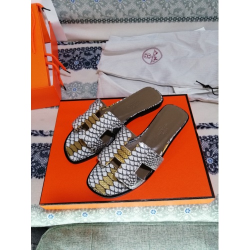 Hermes Slippers For Women #871390 $92.00 USD, Wholesale Replica Hermes Slippers