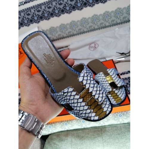 Replica Hermes Slippers For Women #871391 $92.00 USD for Wholesale