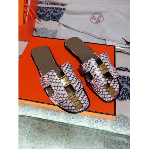 Replica Hermes Slippers For Women #871392 $92.00 USD for Wholesale