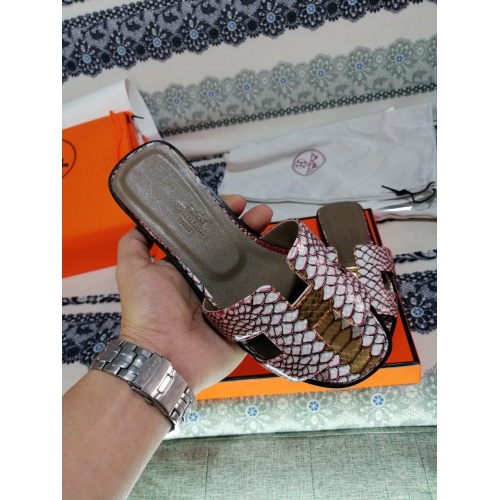 Replica Hermes Slippers For Women #871392 $92.00 USD for Wholesale