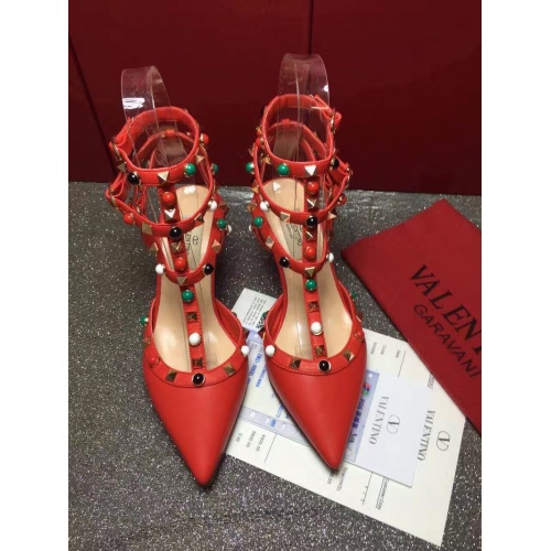 Valentino High-Heeled Shoes For Women #871414 $92.00 USD, Wholesale Replica Valentino High-Heeled Shoes