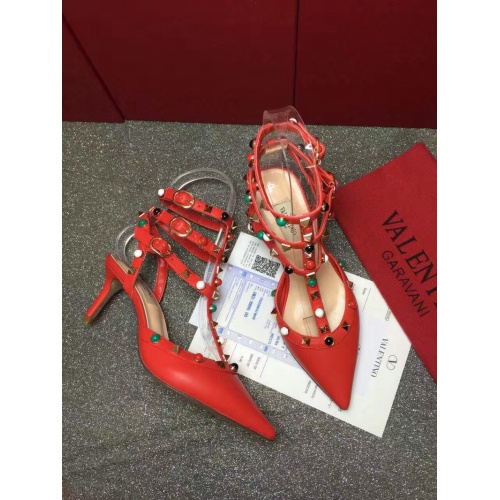 Replica Valentino High-Heeled Shoes For Women #871414 $92.00 USD for Wholesale