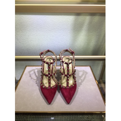 Valentino High-Heeled Shoes For Women #871447 $85.00 USD, Wholesale Replica Valentino High-Heeled Shoes