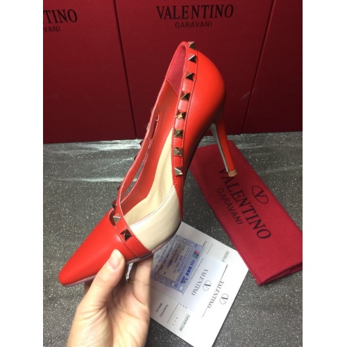 Replica Valentino High-Heeled Shoes For Women #871477 $85.00 USD for Wholesale