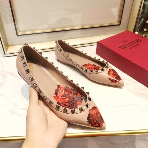 Replica Valentino Flat Shoes For Women #871507 $85.00 USD for Wholesale