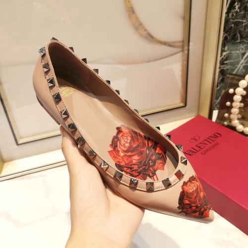 Replica Valentino Flat Shoes For Women #871507 $85.00 USD for Wholesale
