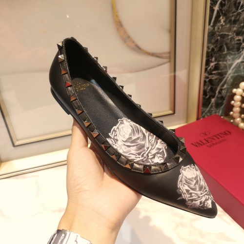 Replica Valentino Flat Shoes For Women #871508 $85.00 USD for Wholesale