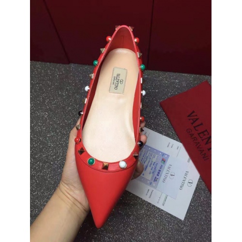 Replica Valentino Flat Shoes For Women #871509 $85.00 USD for Wholesale