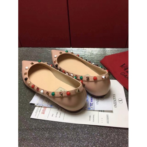 Replica Valentino Flat Shoes For Women #871510 $85.00 USD for Wholesale