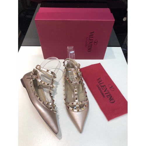 Replica Valentino Flat Shoes For Women #871512 $85.00 USD for Wholesale