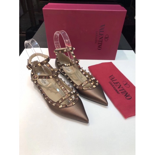 Replica Valentino Flat Shoes For Women #871513 $85.00 USD for Wholesale
