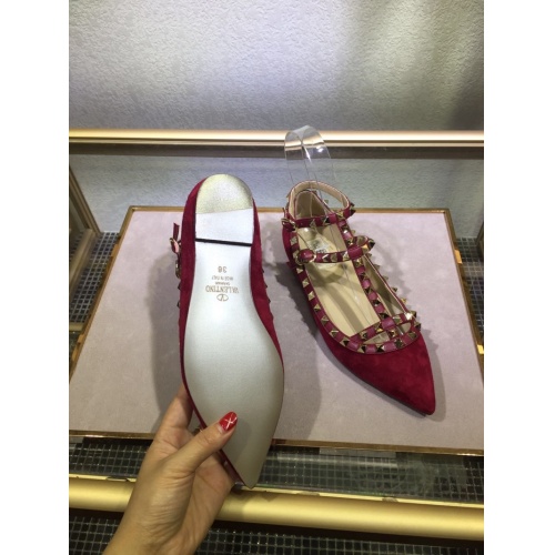 Replica Valentino Flat Shoes For Women #871518 $85.00 USD for Wholesale