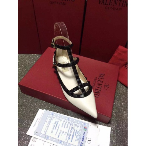 Replica Valentino Flat Shoes For Women #871519 $85.00 USD for Wholesale