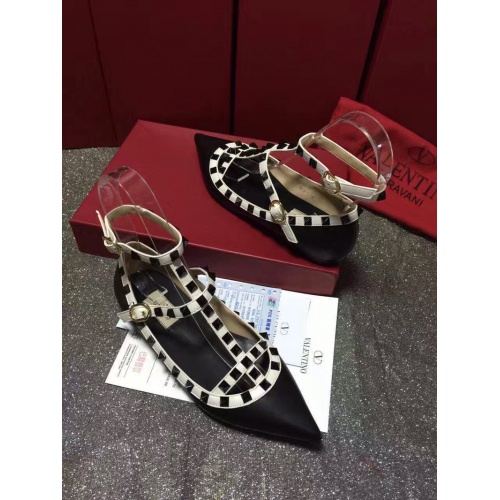 Replica Valentino Flat Shoes For Women #871520 $85.00 USD for Wholesale