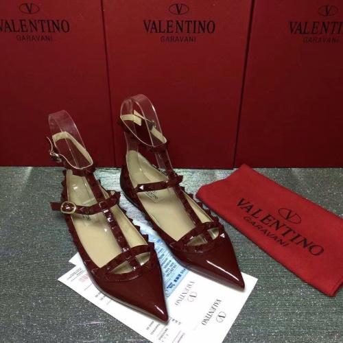 Replica Valentino Flat Shoes For Women #871522 $85.00 USD for Wholesale