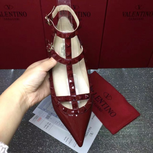 Replica Valentino Flat Shoes For Women #871522 $85.00 USD for Wholesale
