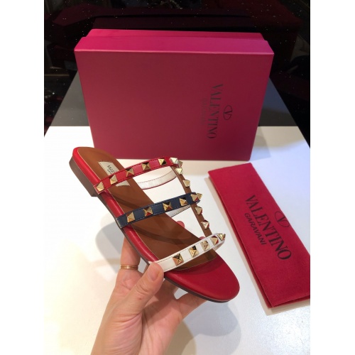 Replica Valentino Slippers For Women #871548 $72.00 USD for Wholesale