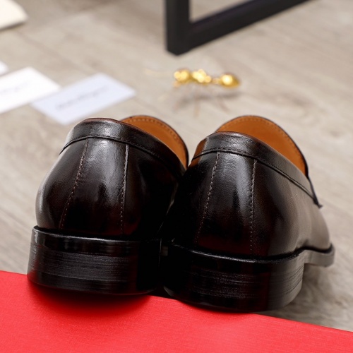 Replica Ferragamo Leather Shoes For Men #872130 $85.00 USD for Wholesale