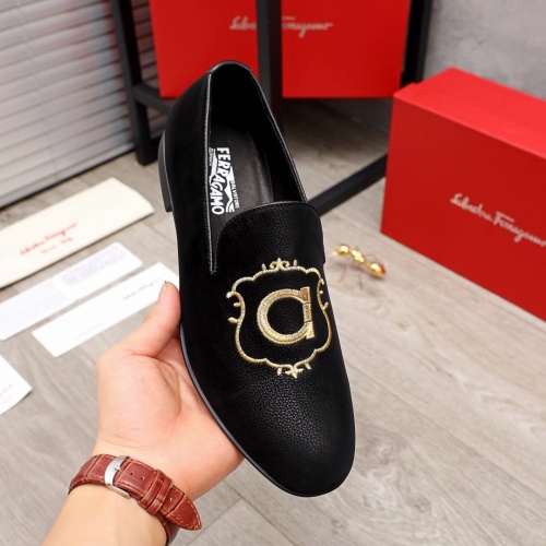 Replica Ferragamo Leather Shoes For Men #872131 $92.00 USD for Wholesale