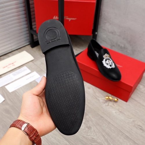 Replica Ferragamo Leather Shoes For Men #872134 $92.00 USD for Wholesale