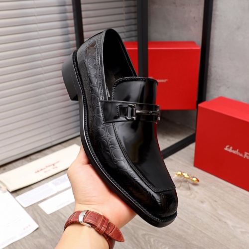 Replica Ferragamo Leather Shoes For Men #872135 $92.00 USD for Wholesale
