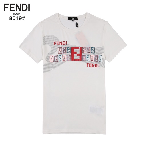 Fendi T-Shirts Short Sleeved For Men #872237 $32.00 USD, Wholesale Replica Fendi T-Shirts