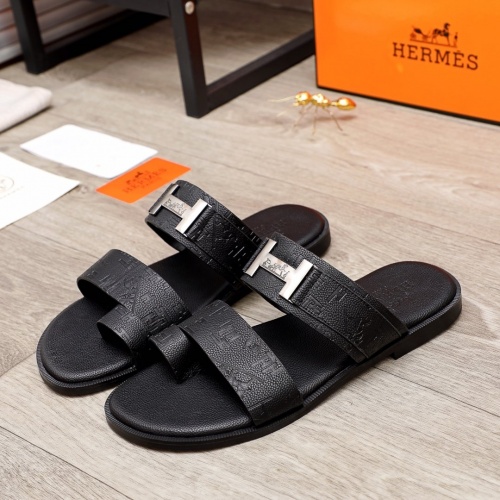 Replica Hermes Slippers For Men #872792 $48.00 USD for Wholesale
