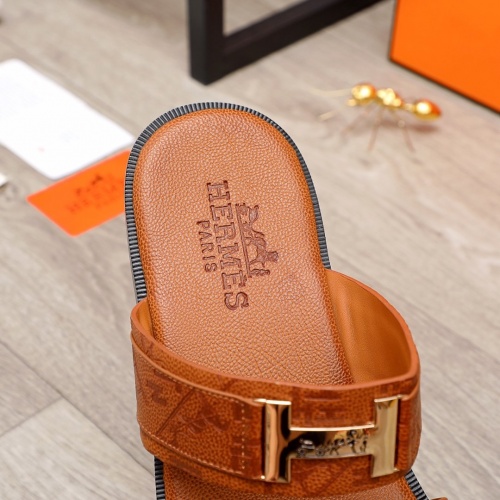Replica Hermes Slippers For Men #872793 $48.00 USD for Wholesale