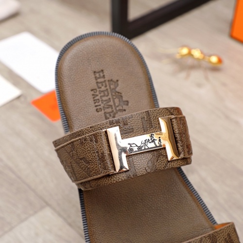 Replica Hermes Slippers For Men #872794 $48.00 USD for Wholesale