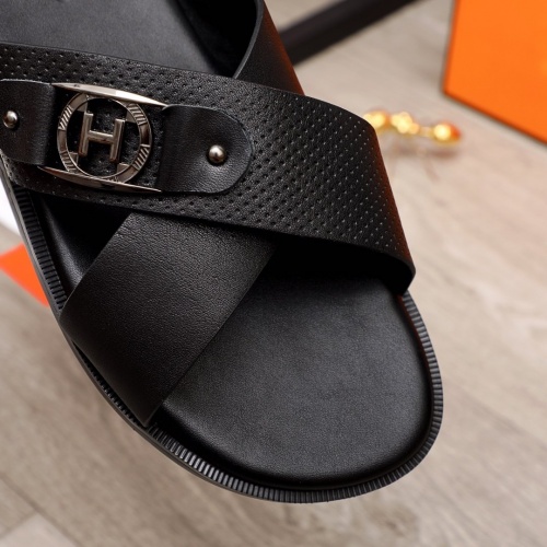 Replica Hermes Slippers For Men #872798 $48.00 USD for Wholesale