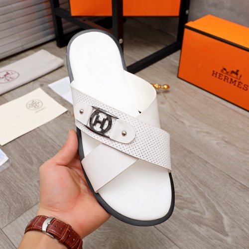 Replica Hermes Slippers For Men #872799 $48.00 USD for Wholesale