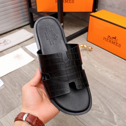 Replica Hermes Slippers For Men #872802 $48.00 USD for Wholesale