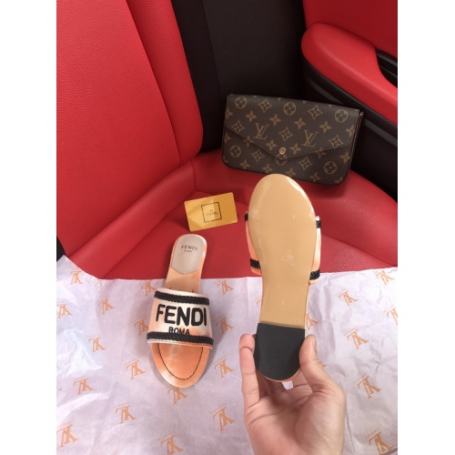 Replica Fendi Slippers For Women #873047 $52.00 USD for Wholesale