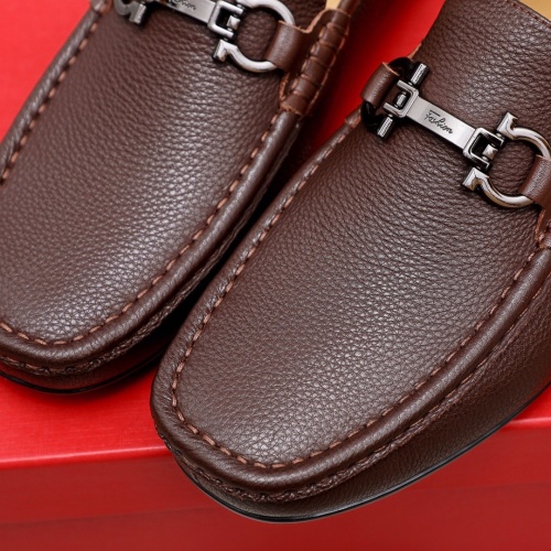 Replica Ferragamo Leather Shoes For Men #873628 $82.00 USD for Wholesale