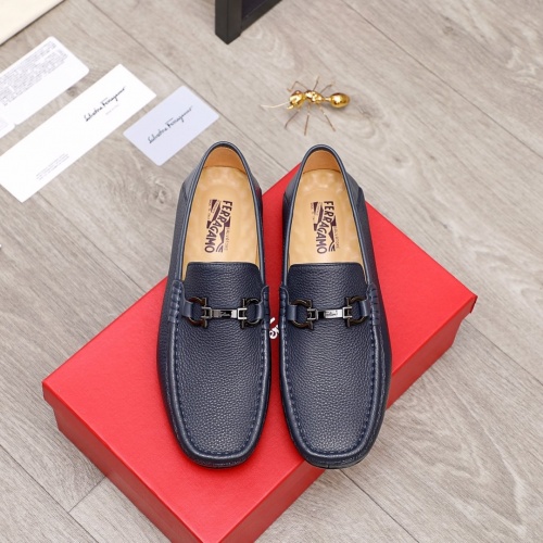 Replica Ferragamo Leather Shoes For Men #873630 $82.00 USD for Wholesale