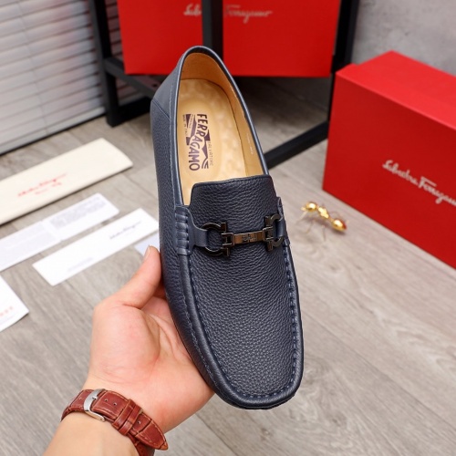 Replica Ferragamo Leather Shoes For Men #873630 $82.00 USD for Wholesale