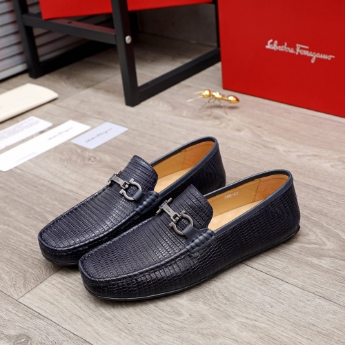 Replica Ferragamo Leather Shoes For Men #873631 $82.00 USD for Wholesale