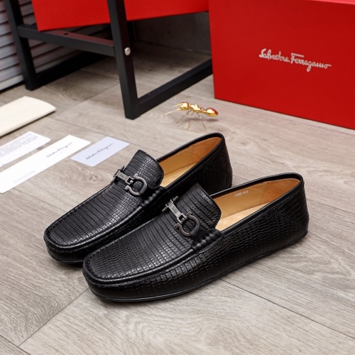 Replica Ferragamo Leather Shoes For Men #873632 $82.00 USD for Wholesale