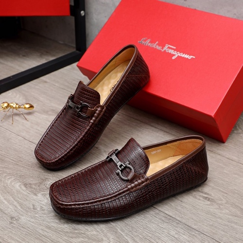 Ferragamo Leather Shoes For Men #873633 $82.00 USD, Wholesale Replica Salvatore Ferragamo Leather Shoes