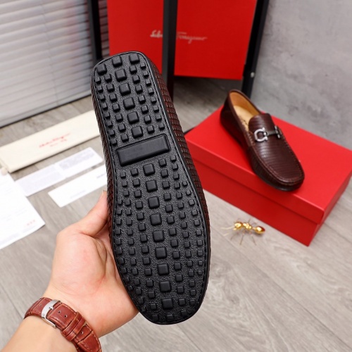 Replica Ferragamo Leather Shoes For Men #873633 $82.00 USD for Wholesale