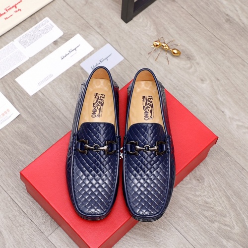 Replica Ferragamo Leather Shoes For Men #873634 $82.00 USD for Wholesale