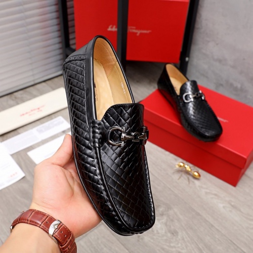 Replica Ferragamo Leather Shoes For Men #873635 $82.00 USD for Wholesale