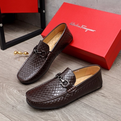 Ferragamo Leather Shoes For Men #873636 $82.00 USD, Wholesale Replica Salvatore Ferragamo Leather Shoes