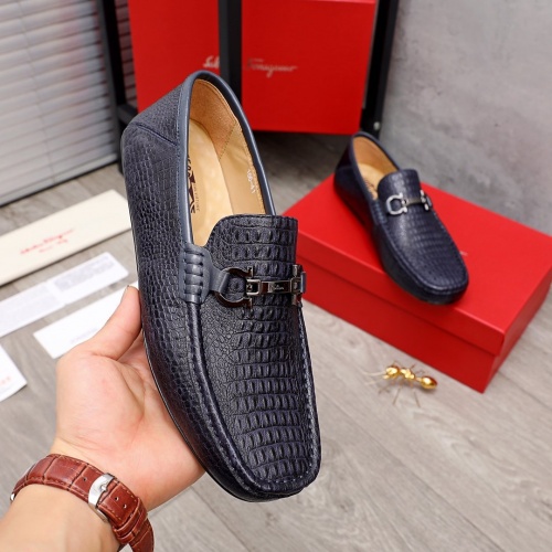 Replica Ferragamo Leather Shoes For Men #873637 $82.00 USD for Wholesale