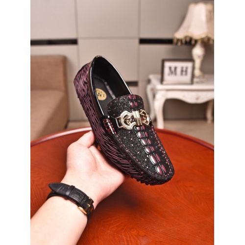 Replica Versace Leather Shoes For Men #873975 $76.00 USD for Wholesale