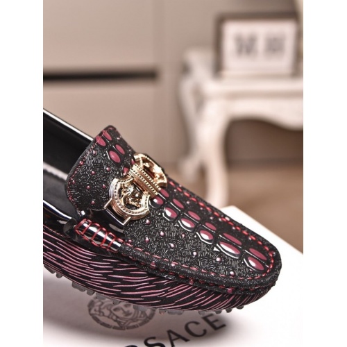 Replica Versace Leather Shoes For Men #873975 $76.00 USD for Wholesale