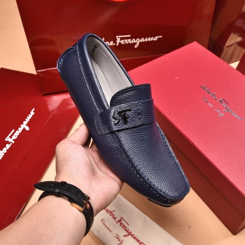 Replica Ferragamo Leather Shoes For Men #873988 $80.00 USD for Wholesale