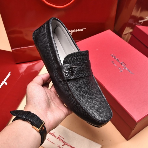 Replica Ferragamo Leather Shoes For Men #873989 $80.00 USD for Wholesale